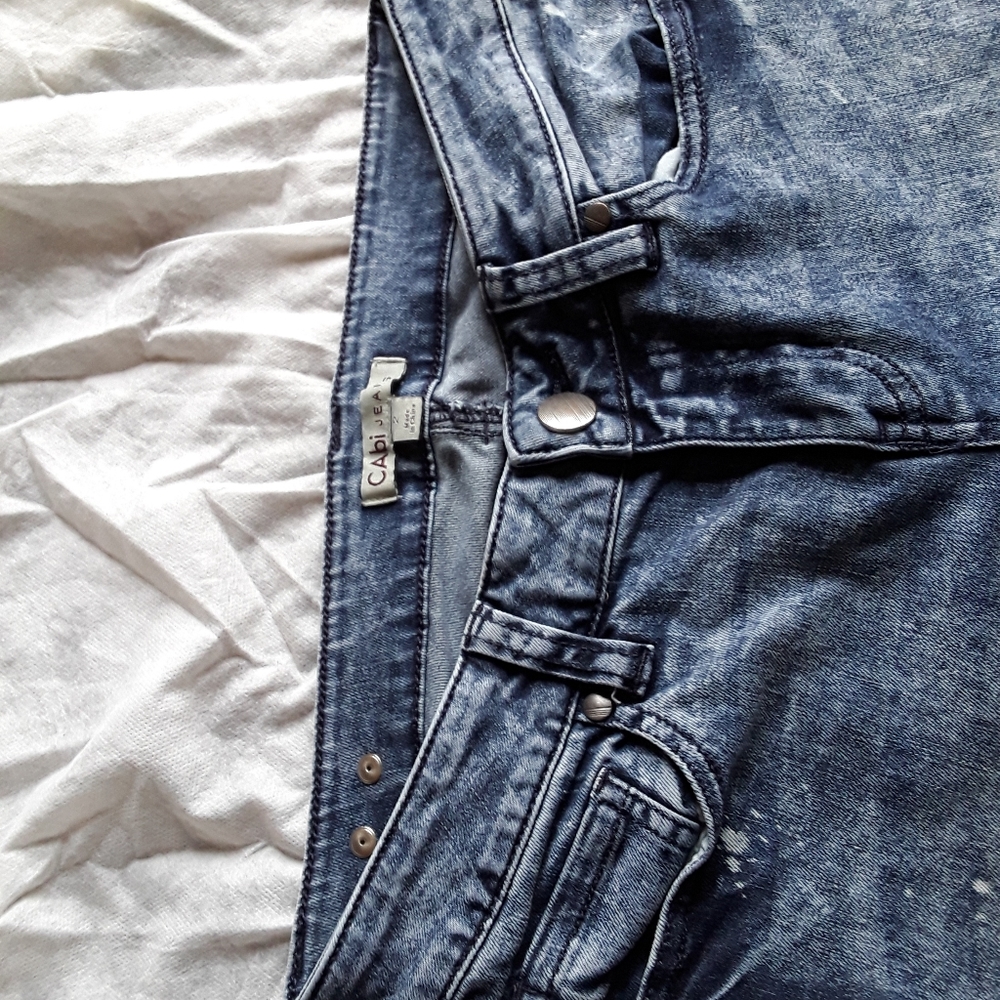 Cabi Constellation Paint Splatter Skinny Jeans - Picture 5 of 11